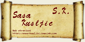 Saša Kušljić vizit kartica